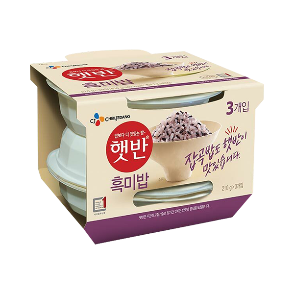 CJ Steamed Black Rice 3 Pack (210G*3Pk*12)