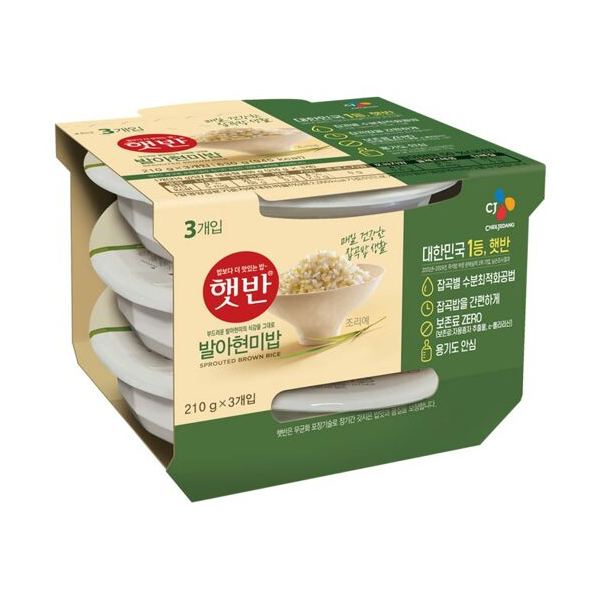 CJ Steamed Brown Rice 3 Pack (210G*3Pk*12)