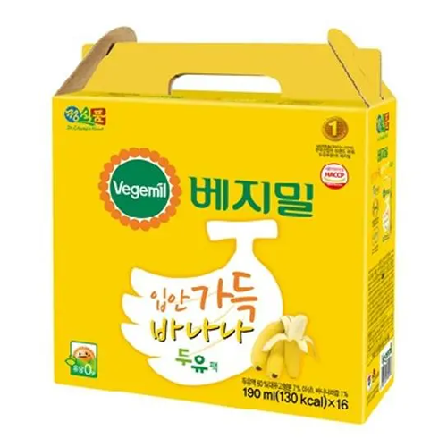 Jungfood Vegemil Banan Soy Bean 16Packs (190Ml*16*6)
