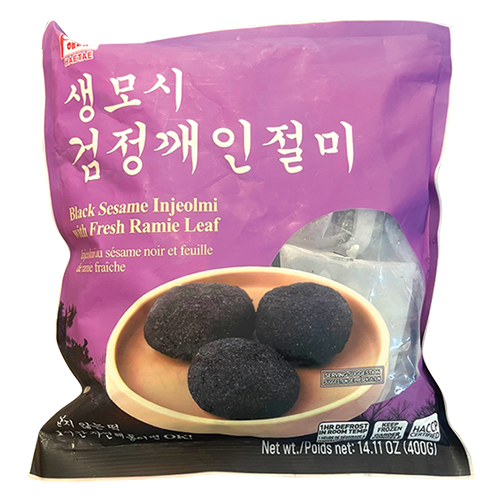 Haitai Black Sesame Injeolmi with Fresh Ramie Leaf (400g*12)