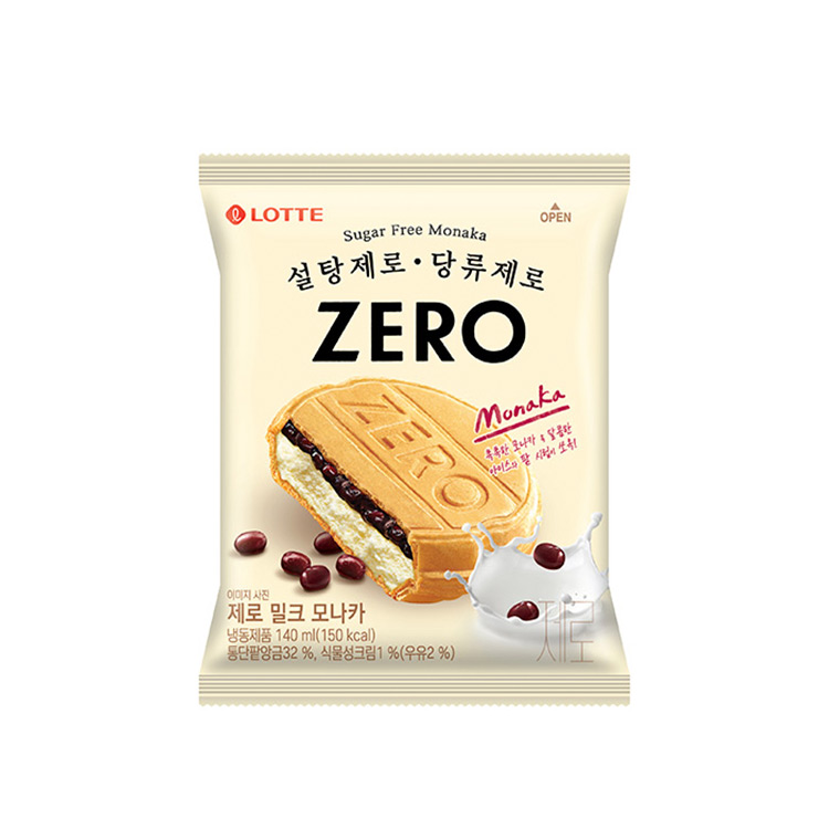 Lotte Milk Monaka(ZERO sugar)(140g*24)