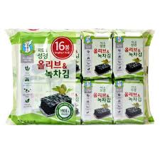 Sunggyung Olive&Green Tea Seasoned Sliced Laver(4g*16ea)*8pk