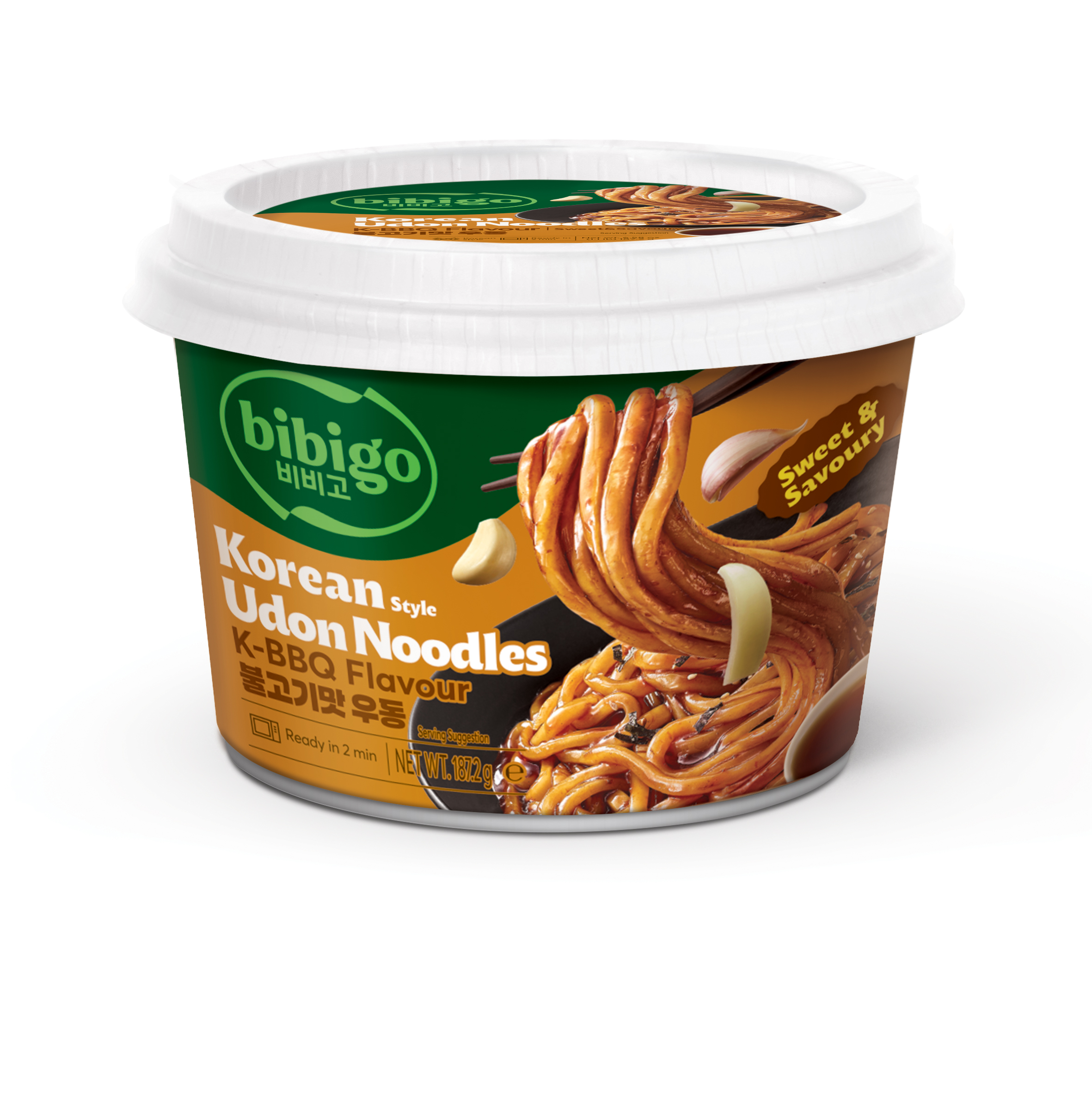 CJ Bibigo Korean Udon Noodles(K-BBQ)(Cup)(187g*6)