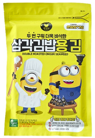 Manjun Minions Triangle Onigiri Seaweed with Mold 20sheets(24g*20)