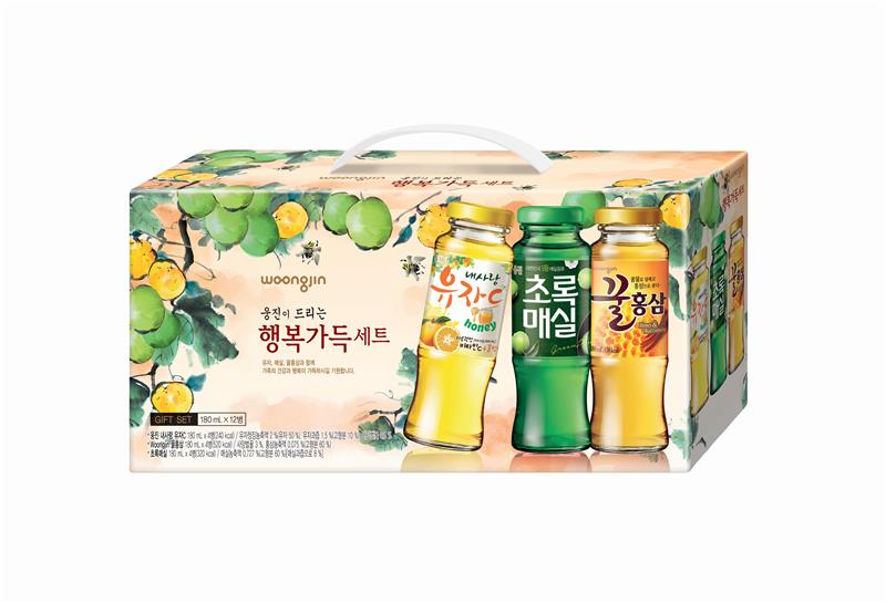 Woongjin 3 drinks set (CIT,GIN,PIU)(180ml*12)*4box