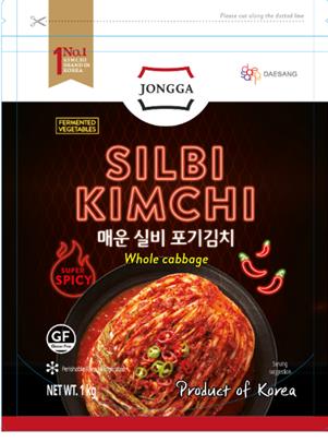 Jongga Silbi Whole Cabbage Kimchi(Super Spicy)(POUCH)(1kg*5)