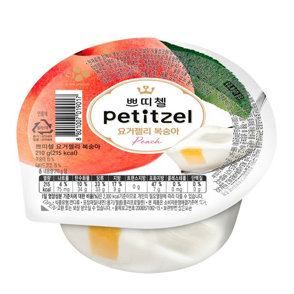 CJ Petitzel Yoghurtjelly Peach (210G*6)